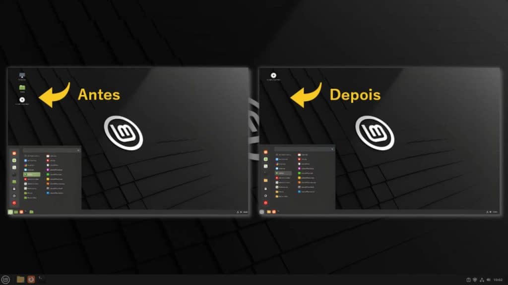 Linux Mint 21.1 Área de Trabalho
