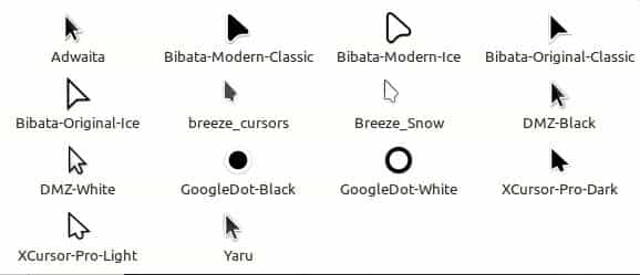 Linux Mint 21.1 Ponteiro do Mouse