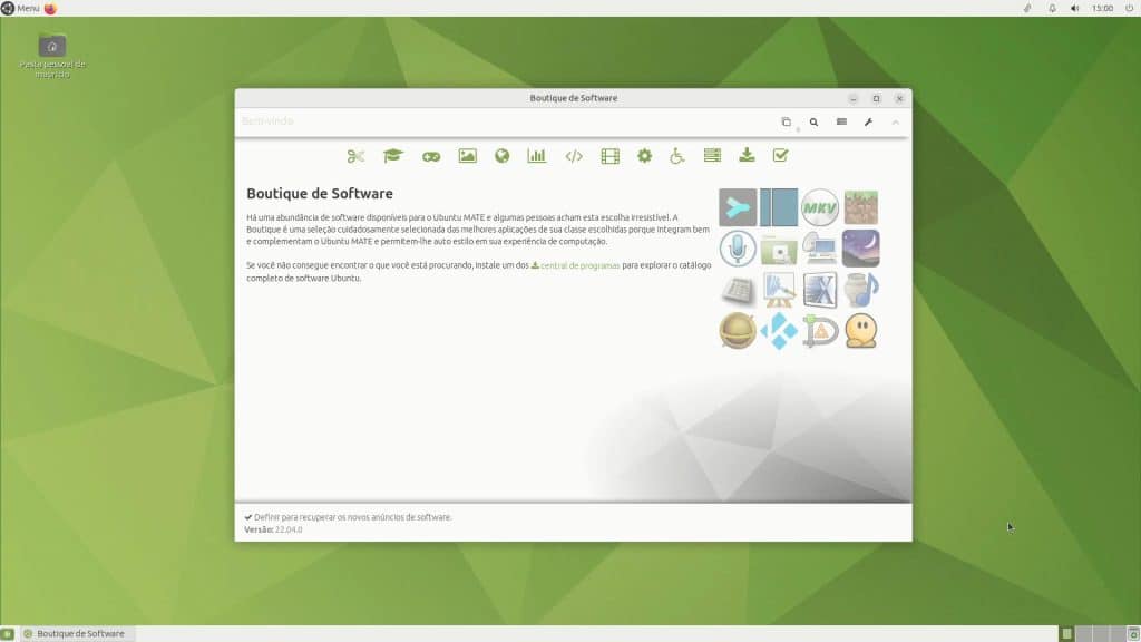 Loja de Aplicativos Ubuntu Mate